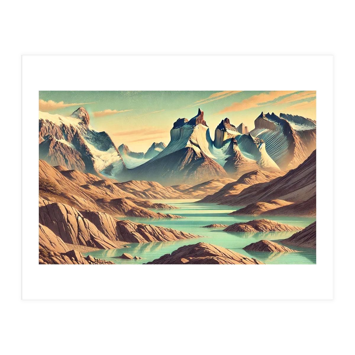 Vintage Chile, Torres Del Paine Poster (Print Only)