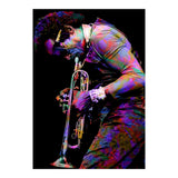 Miles Davis American Jazz Trumpeter Legend Colorful Art (Print Only) thumbnail