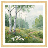 Birch Grove Serenity: A Meadow Wildflower Path thumbnail