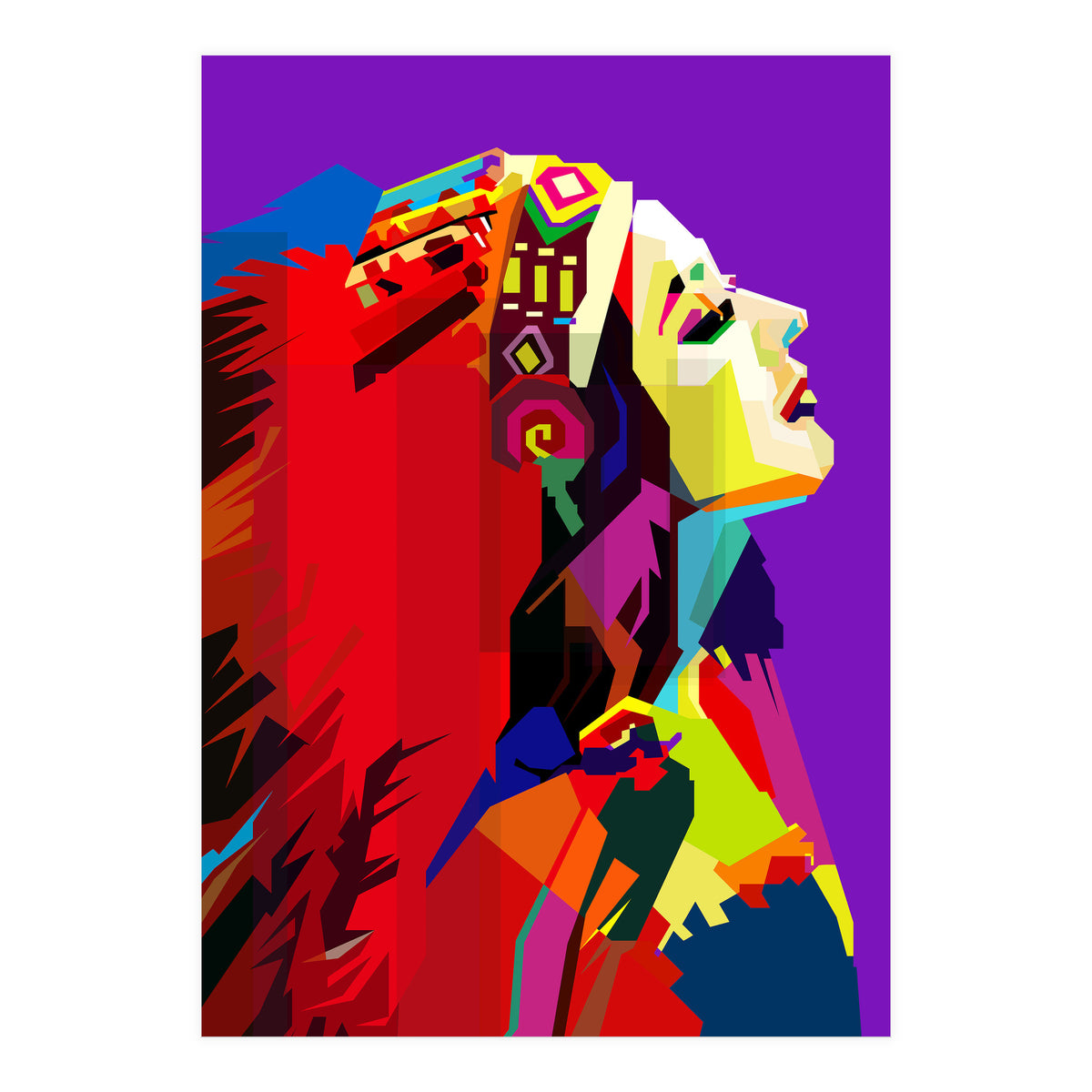 Apache Woman Pop Art Wpap (Print Only)
