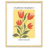 Amsterdam Flower Market - Modern Colorful Botanical Print thumbnail