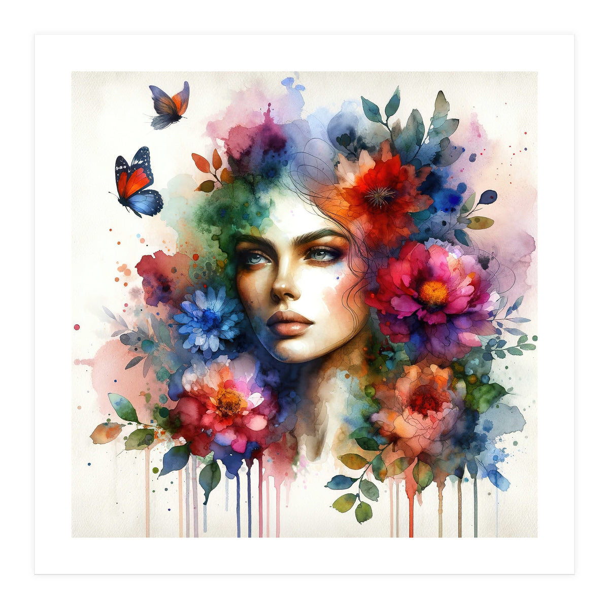 Ethereal Floral Portrait (Print Only)