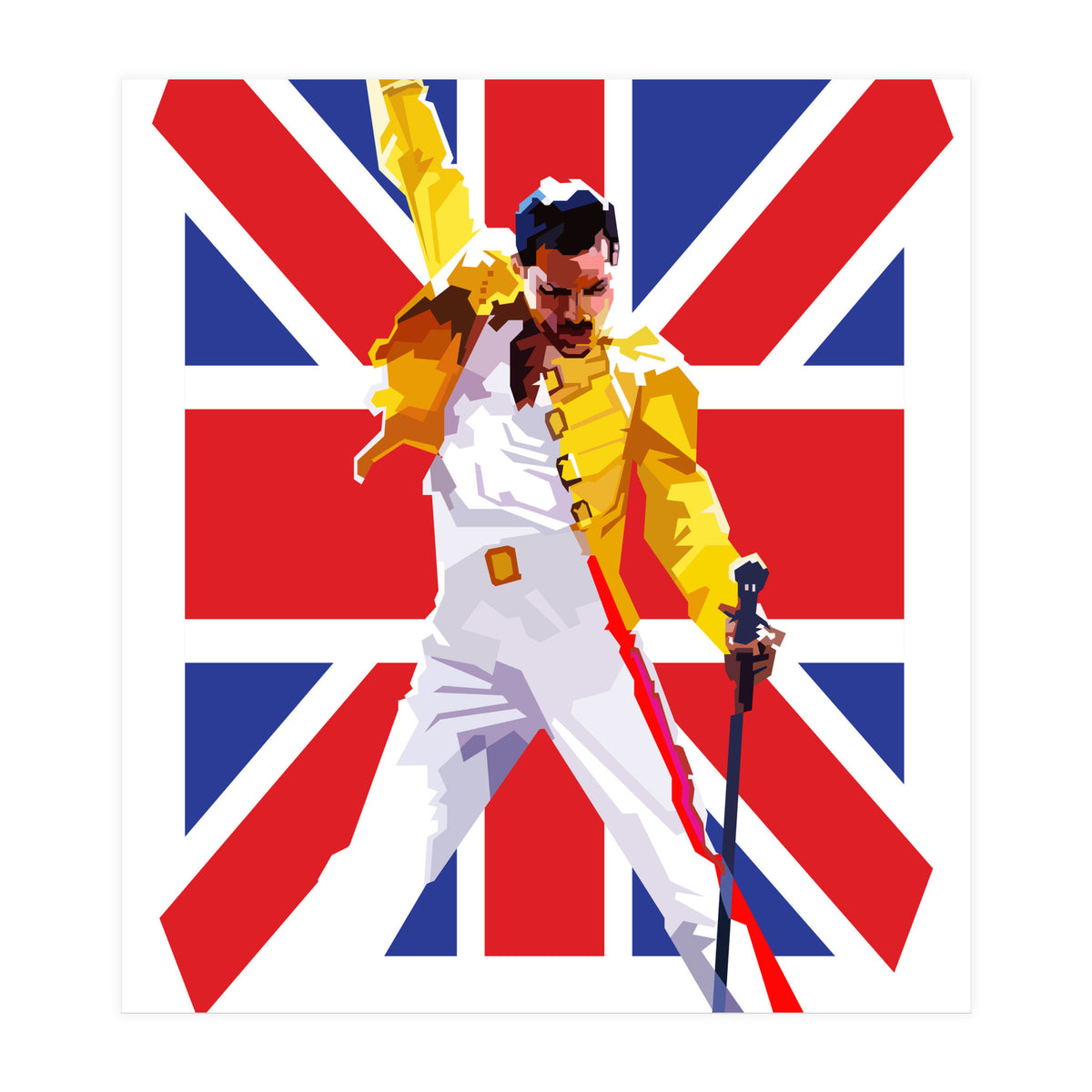 Pop Art Freddie Mercury Icon Rock Music (Print Only)