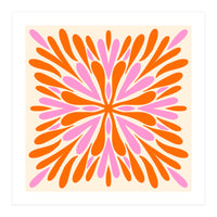 Symmetry Petals - pink and orange (Print Only)