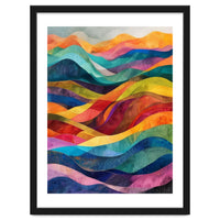 Vibrant Abstract Ribbon Landscape Art