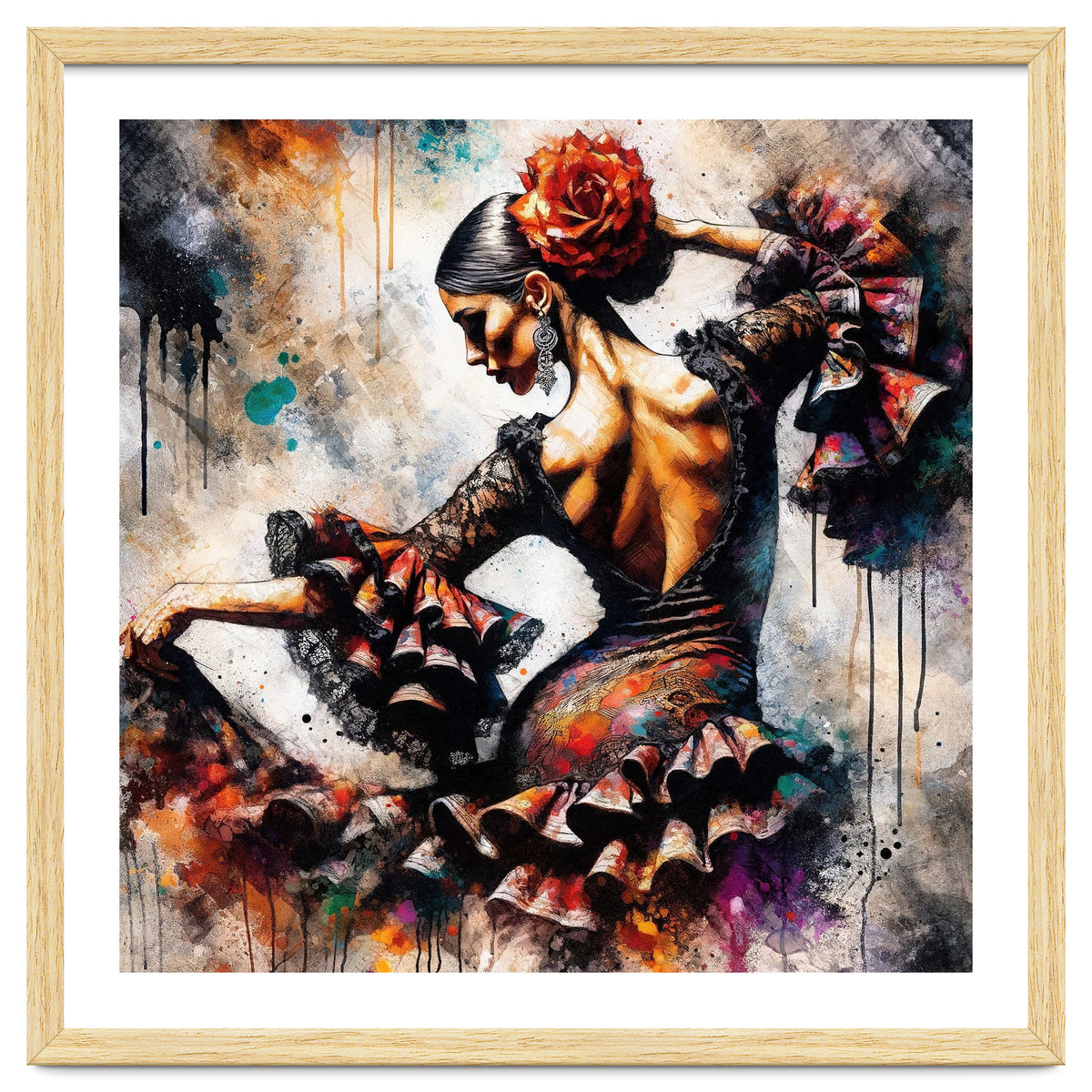 Watercolor Flamenco Dancer #4