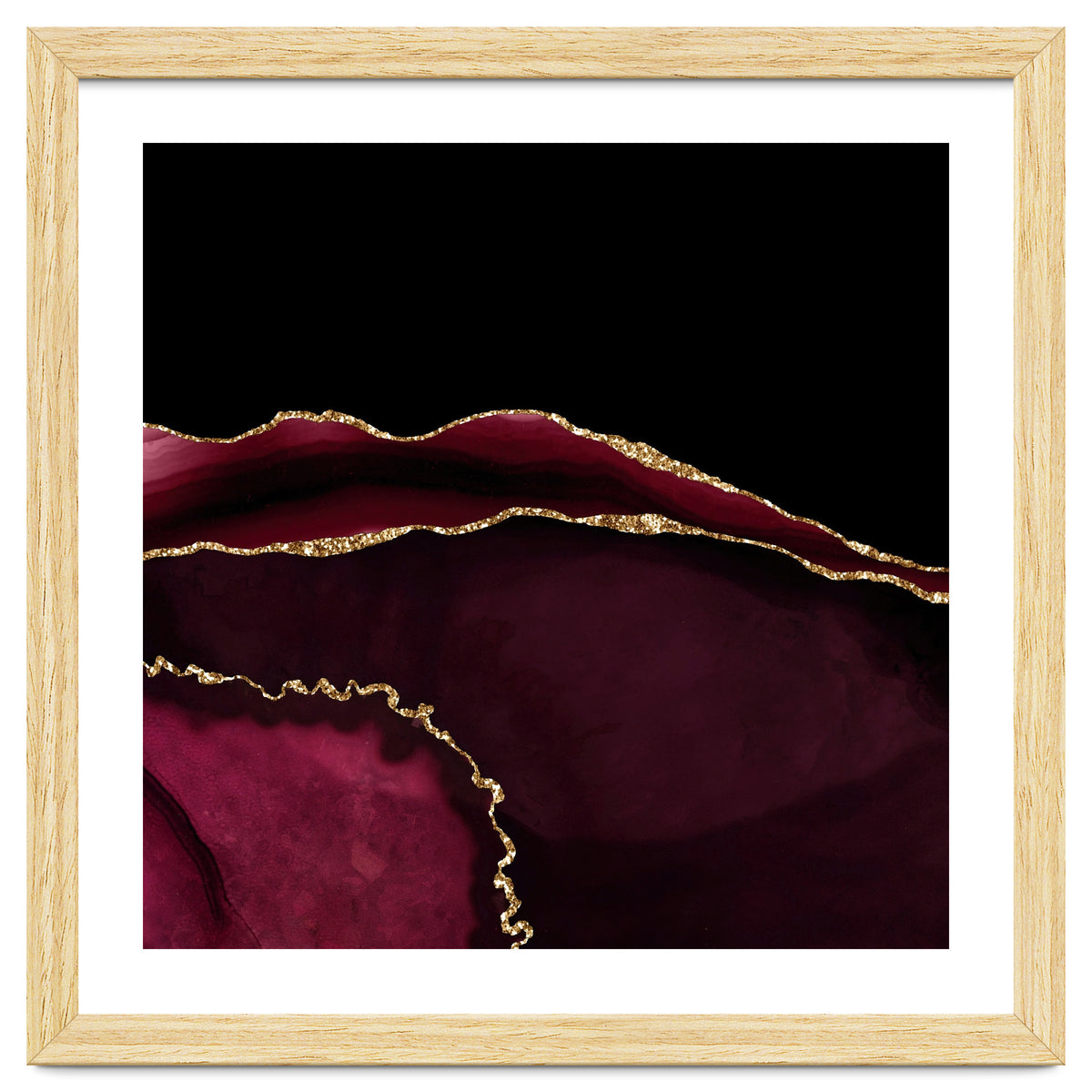 Burgundy & Gold Agate Texture 05