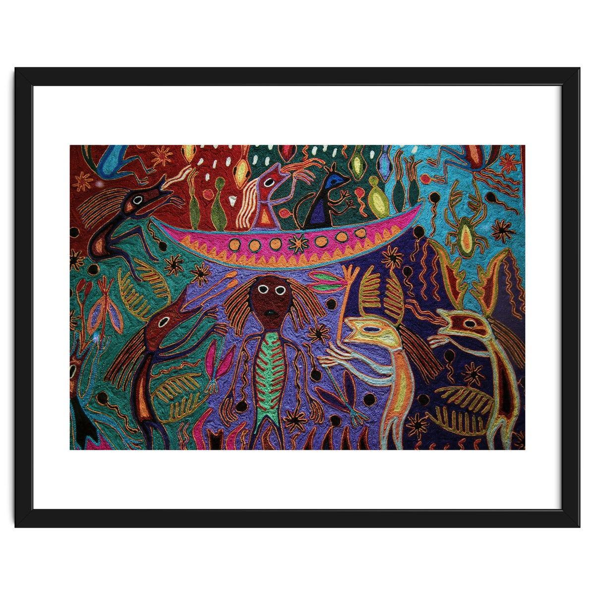 Mexico.Mexico city.National Museum of Anthropology. Huichol art.