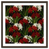 Red and White Spider Lily Flower Print Elegant Botanical Japanese Inspired Floral Artwork thumbnail