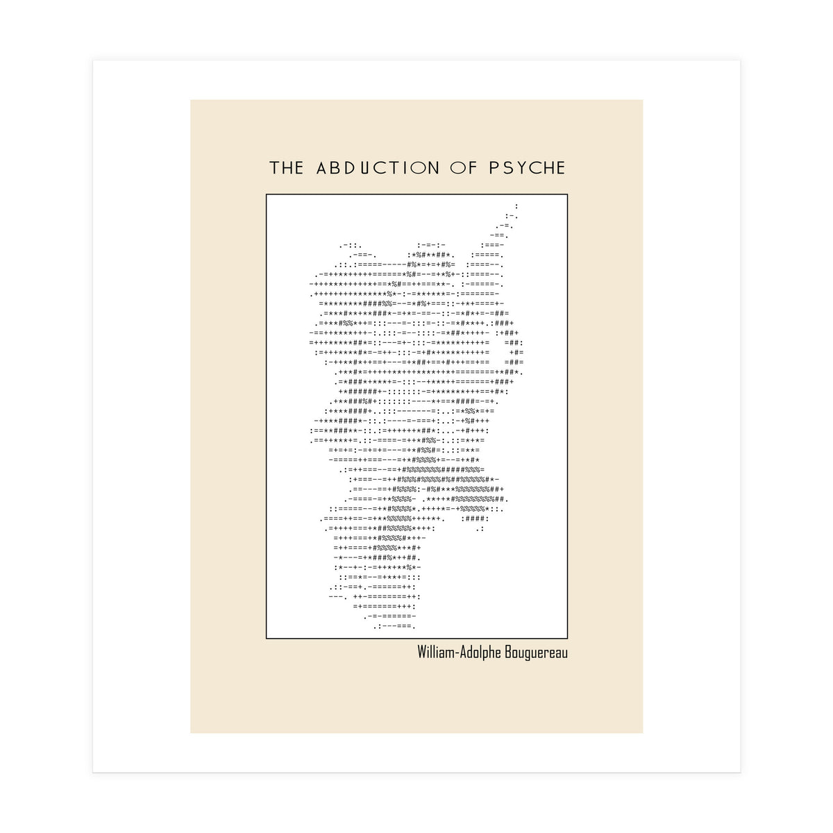 The Abduction of Psyche (1895) – William-Adolphe Bouguereau (ascii art)  (Print Only)