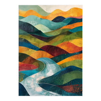 Abstract Rolling Hills Landscape (Print Only)