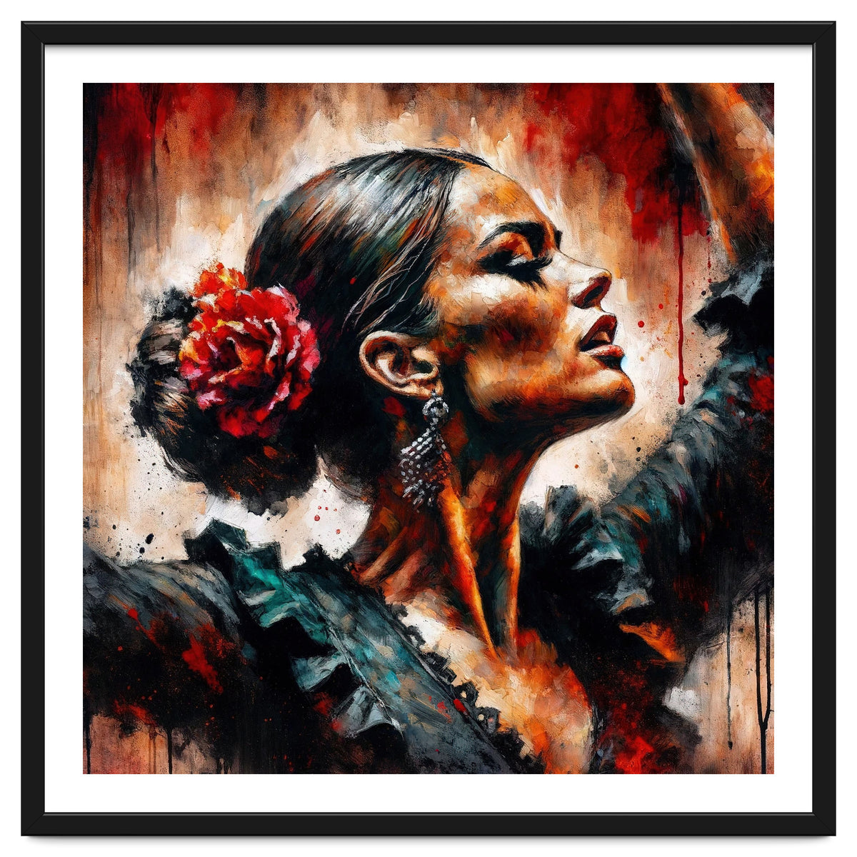 Watercolor Flamenco Dancer #5