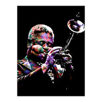 Dizzy Gillespie American Jazz Trumpeter Legend Colorful (Print Only)