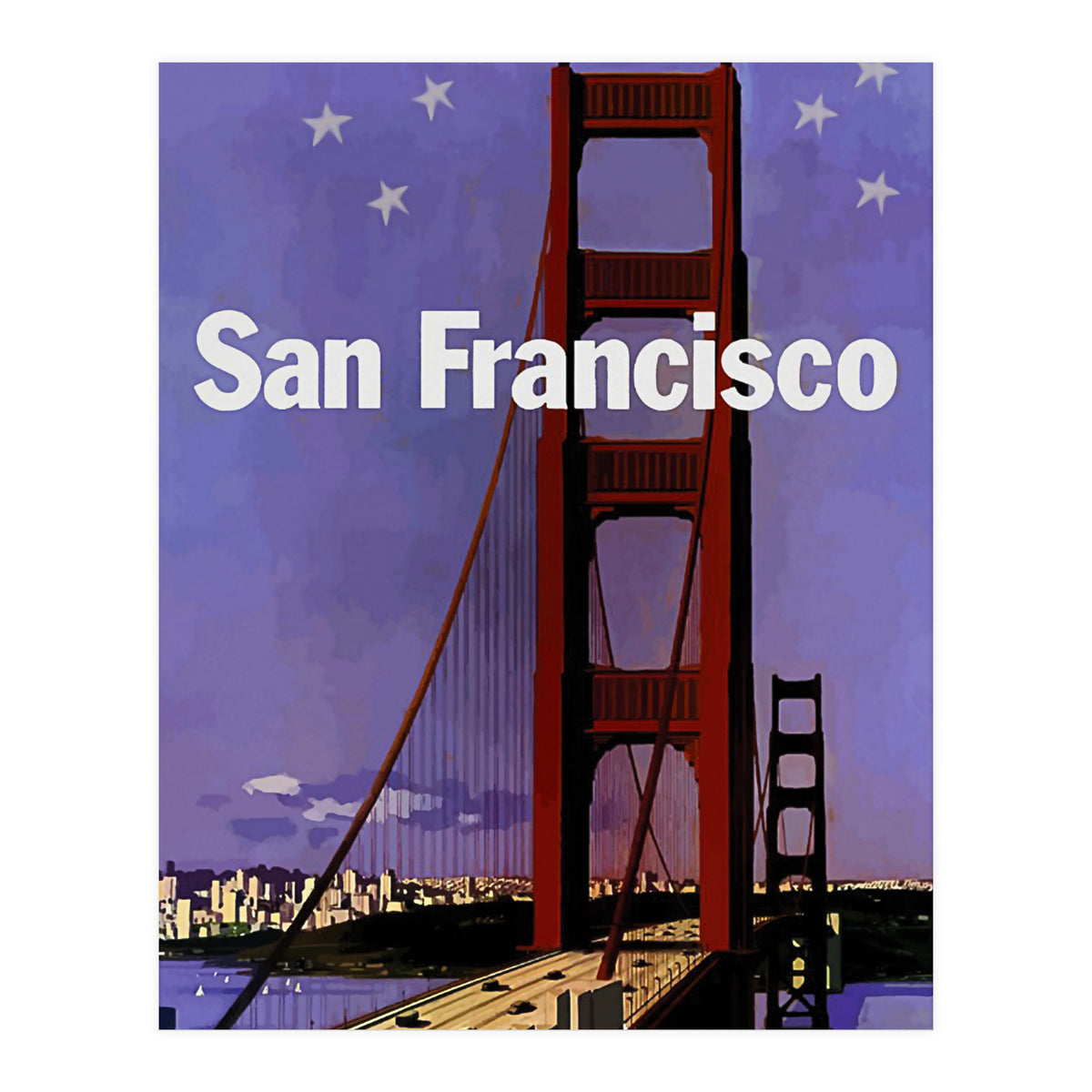 Gold Gate at Night, San Francisco (Print Only)