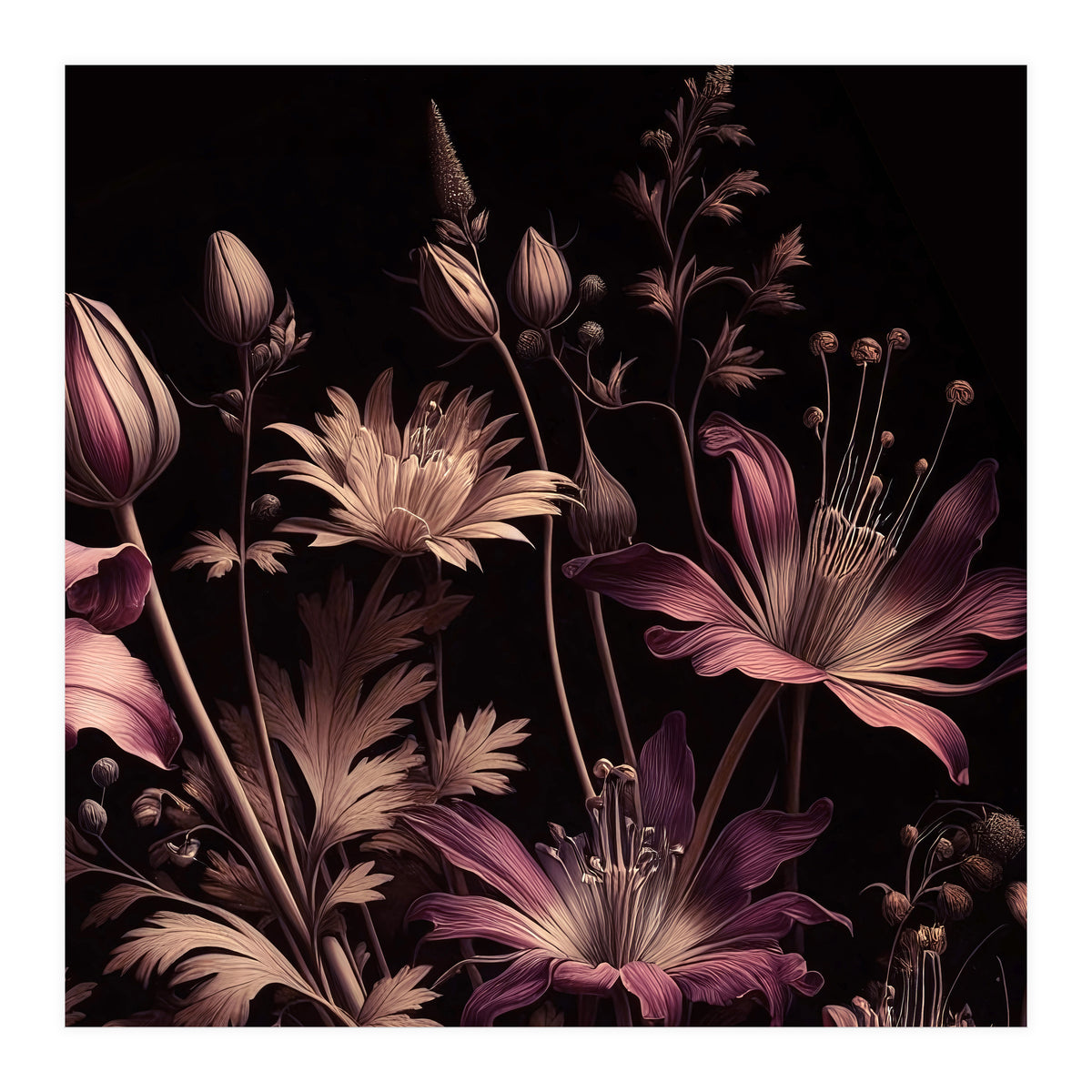 VINTAGE COLOURFUL BOTANICAL-10A-1 (Print Only)