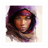 Watercolor Tuareg Woman #6 (Print Only) thumbnail