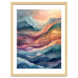 Abstract Fluid Mountain Landscape Art thumbnail