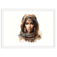 Desert Muse Watercolor Portrait