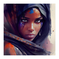 Watercolor Tuareg Woman #8 (Print Only)