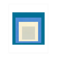 JOSEF ALBERS - HOMAGE TO THE SQUARE: BLUE WHITE GREY (Print Only)