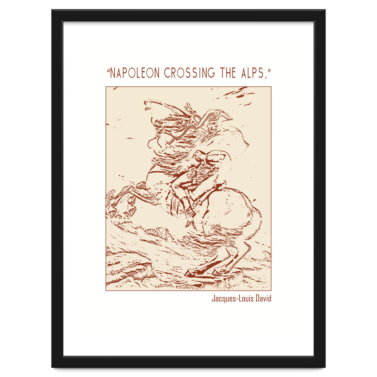 “napoleon Crossing The Alps,” – Jacques Louis David