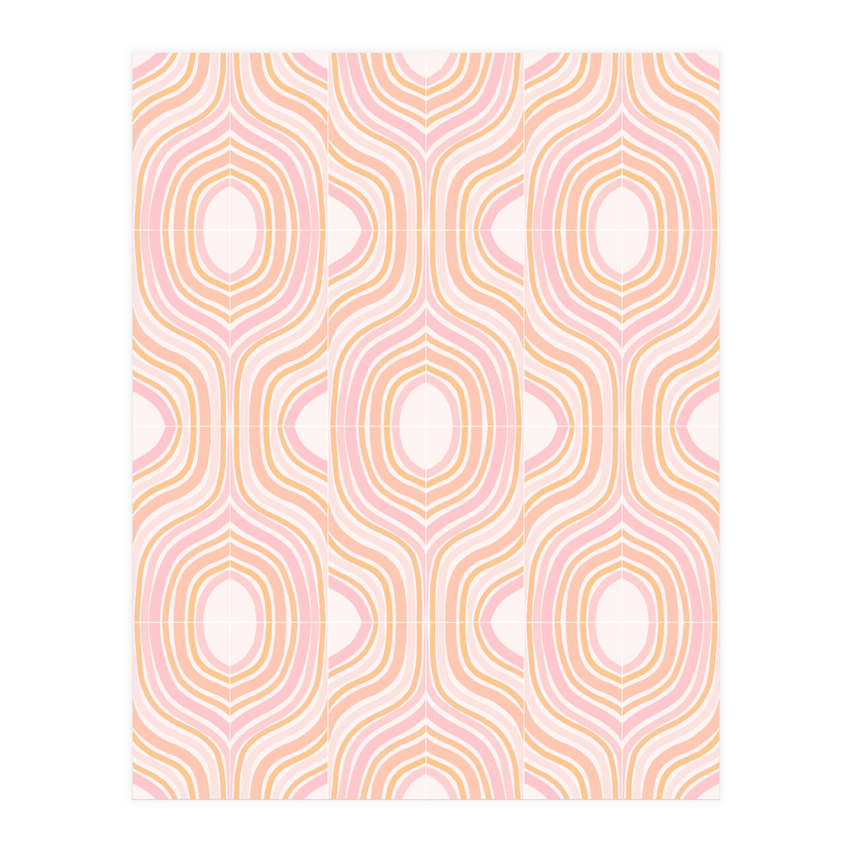 Peachy Marbled Tiles (Print Only)
