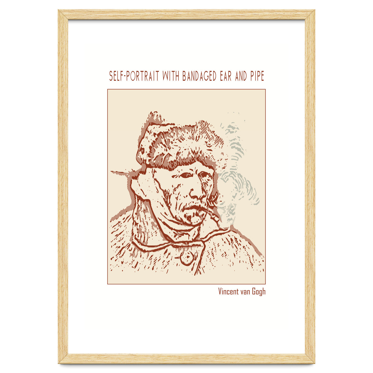 Self Portrait With Bandaged Ear And Pipe – Vincent Van Gogh