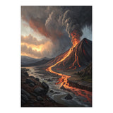 Dramatic Volcanic Eruption Landscape Art (Print Only) thumbnail