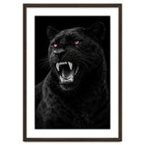 Black leopard with colorful eyes portrait thumbnail
