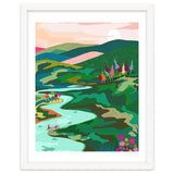 Endless Love, Bohemian Nature Landscape Scenic Meadow, Eclectic Colorful Travel Forest Mountains Sunset thumbnail