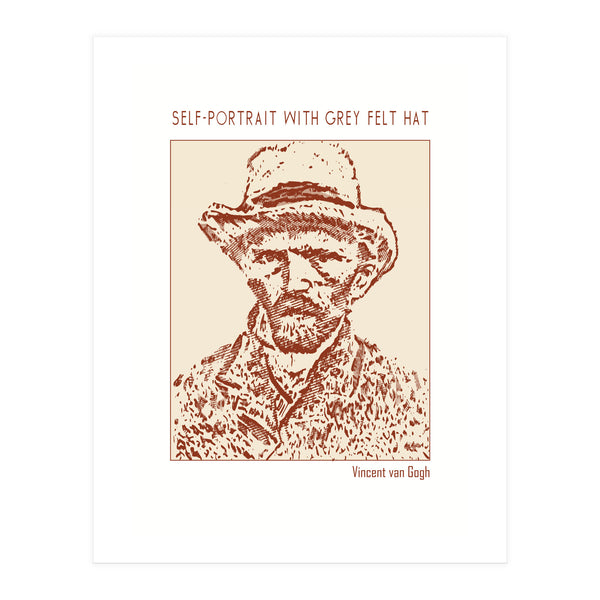 Self Portrait With Grey Felt Hat – Vincent Van Gogh (Print Only)
