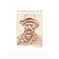 Self Portrait With Grey Felt Hat – Vincent Van Gogh (Print Only)