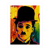 Charlie Chaplin Colorful Abstract Art (Print Only) thumbnail