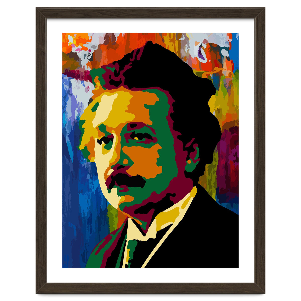 Albert Einstein Colorful Abstract