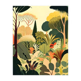 Pastel Garden, Botanical Nature Plants Jungle, Bohemian Eclectic Forest Illustration (Print Only) thumbnail