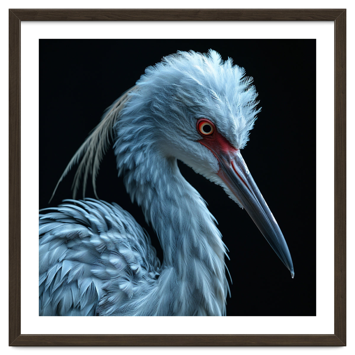 Striking Portrait Of A Blue Heron Bird