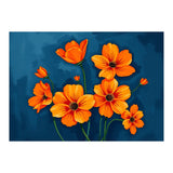 Orange Blue Flower (Print Only) thumbnail