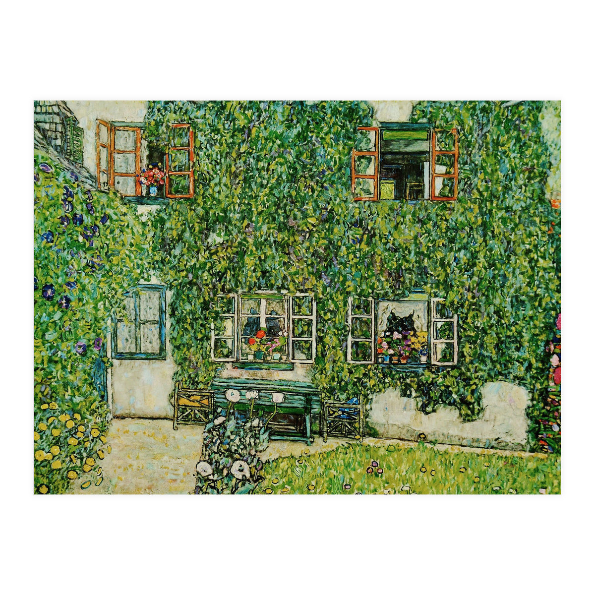 Forsthaus in Weissenbach am Attersee - Forestry house   in Weissenbach on Attersee-Lake,1912. (Print Only)