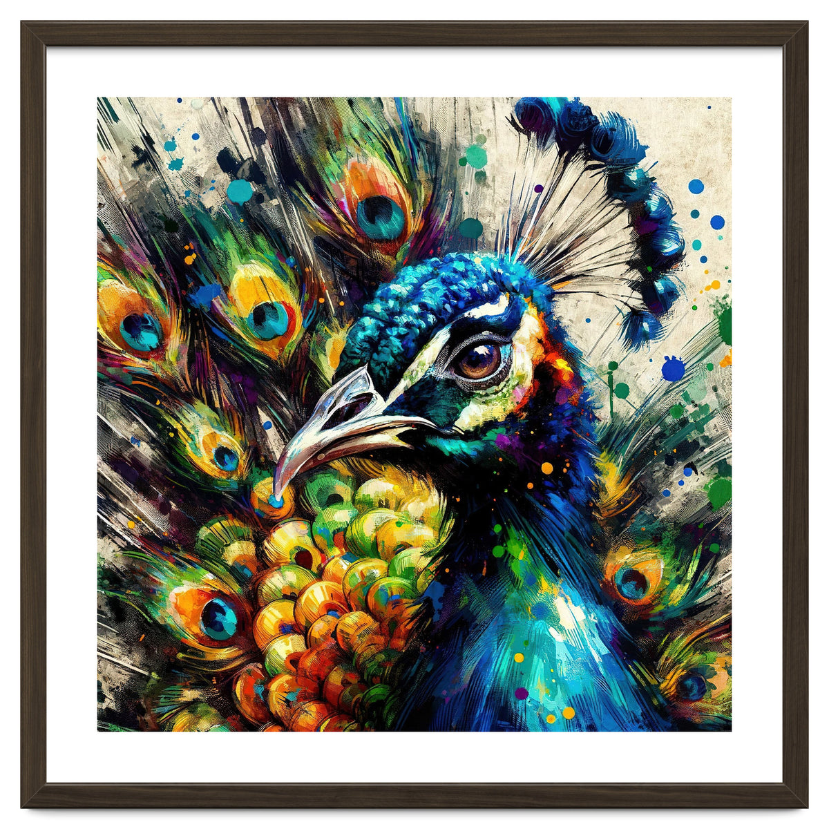 Vibrant Peacock Portrait