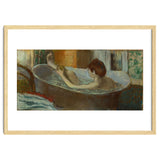 Woman in bath, sponging her leg. Pastel, 1883-84   19.7 x 41 cm. thumbnail