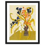 Floral Contemporary Still Life Mustard Yellow thumbnail
