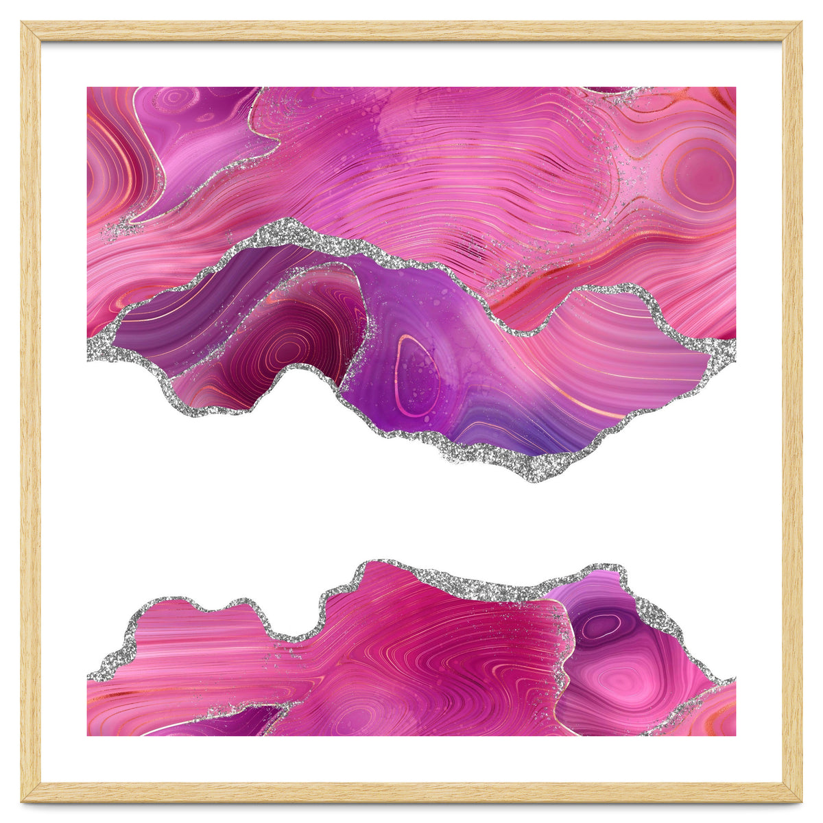 Magenta & Silver Agate Texture 07