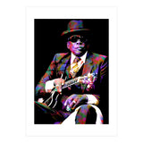 John Lee Hooker American Blues Musician Legend Colorful Art (Print Only) thumbnail
