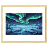Arctic Glow: Northern Lights Winter Landscape thumbnail