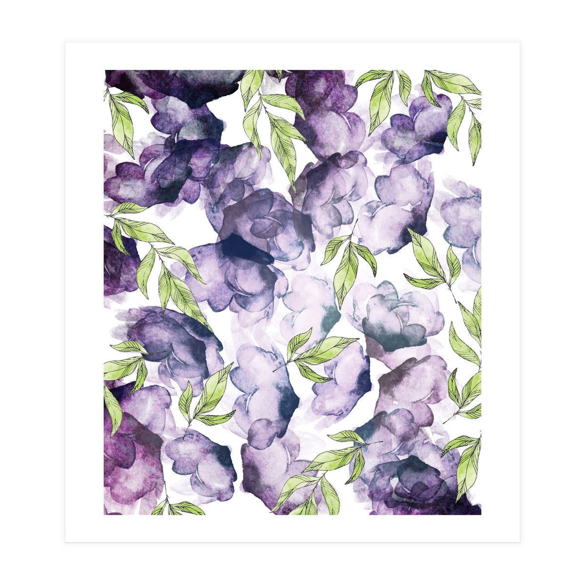Watercolor + Ink Florals (Print Only)