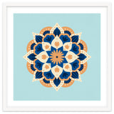Mandala flower - orange and blue thumbnail