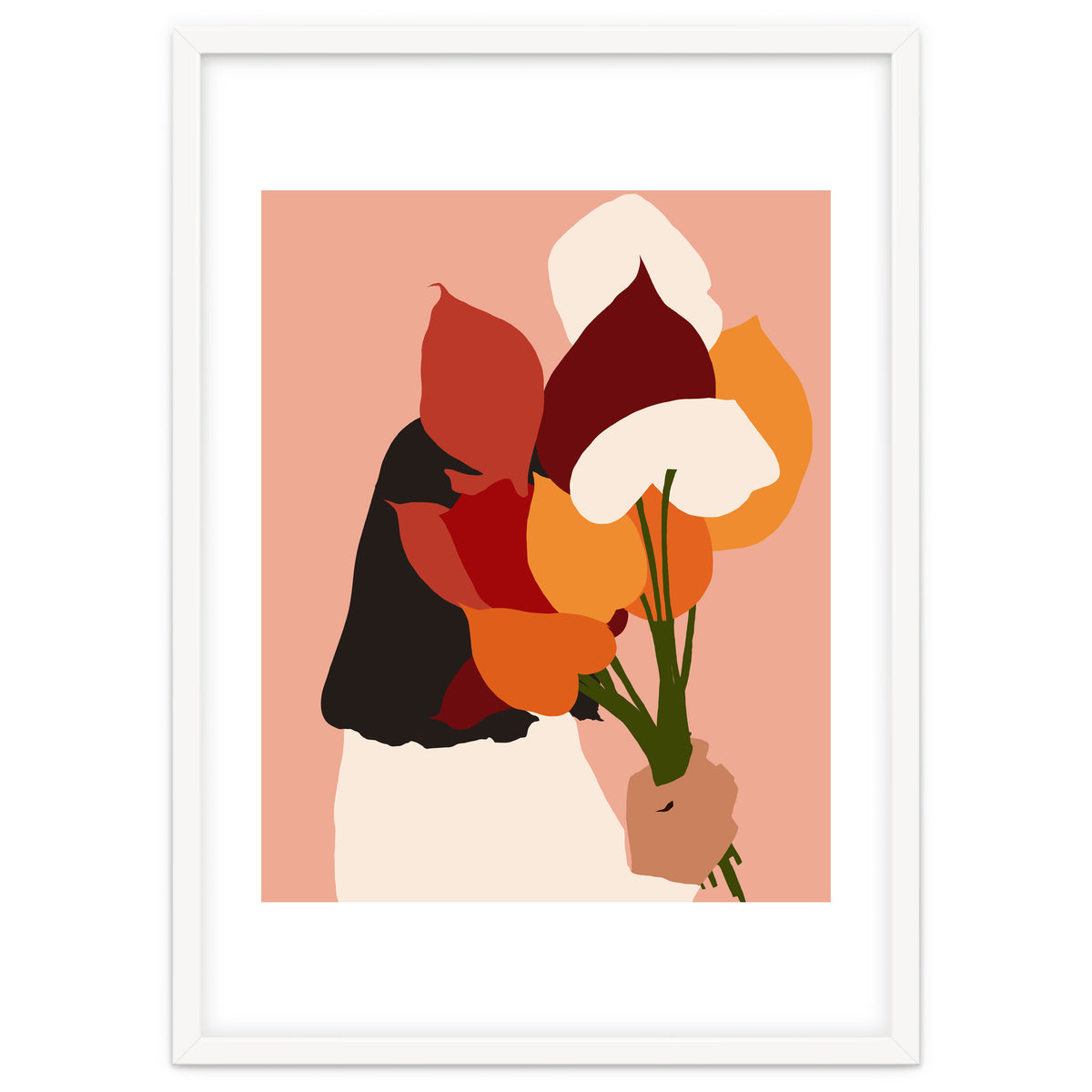 The Comfort Zone, Pastel Bohemian Woman, Floral Self Care Self Love Positivity Growth, Eclectic Boho Concept