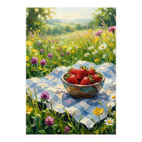 Summer Strawberries in the Meadow (Print Only)