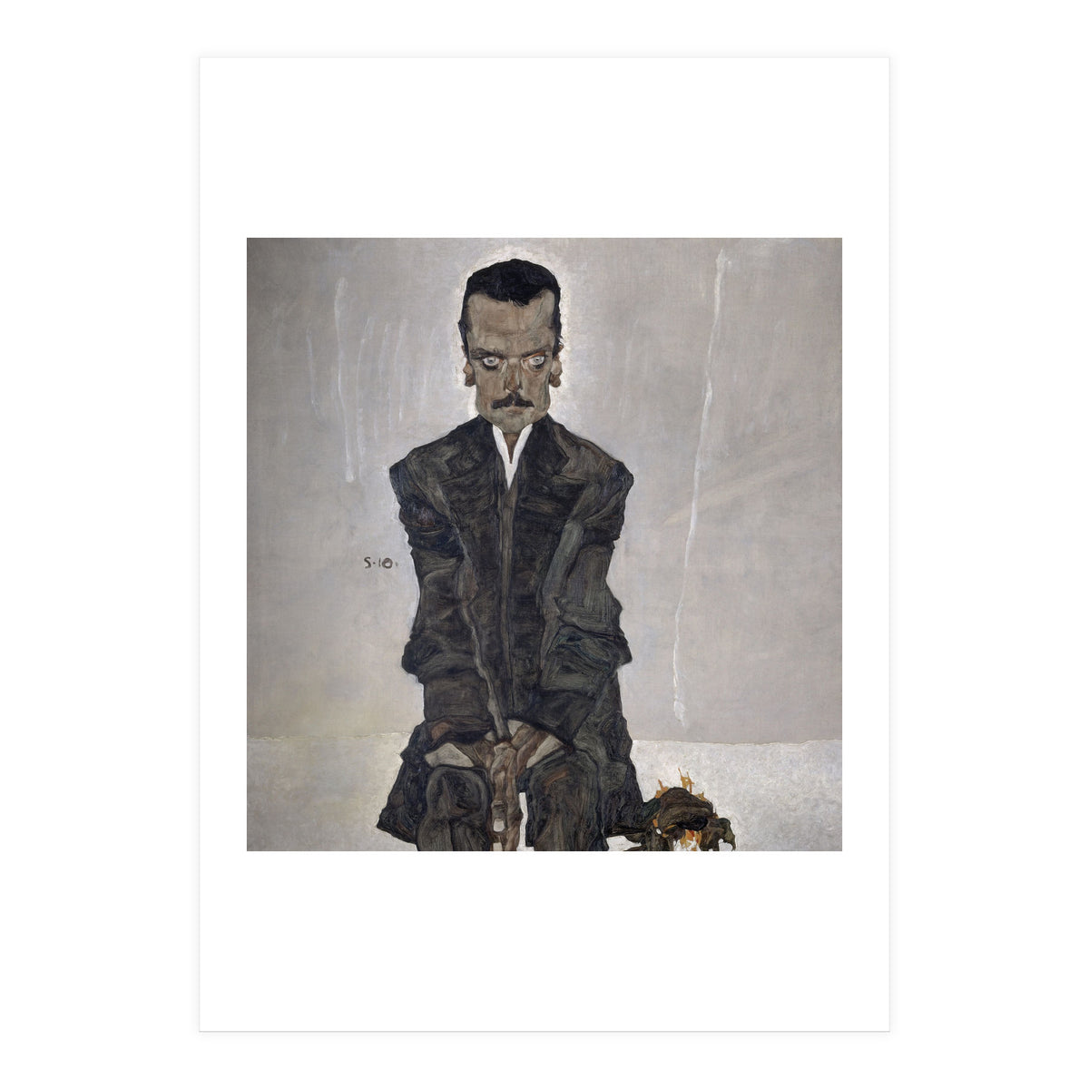 'Portrait of the Publisher Eduard Kosmack', 1910, Oil on canvas. EGON SCHIELE. (Print Only)