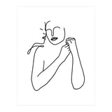 Eternally Connected, Abstract Line Art Love, Sketch Drawing Minimal, Eclectic Human Couple Connection Minimalism Concept (Print Only) thumbnail